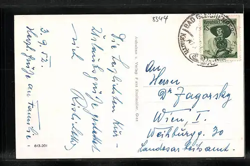 AK Bad Gleichenberg, Ortsansicht aus der Vogelschau