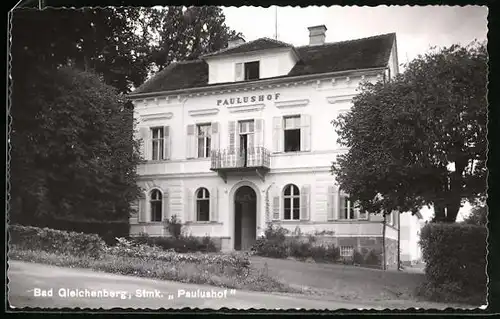 AK Bad Gleichenberg, Hotel Paulushof von der Strasse gesehen