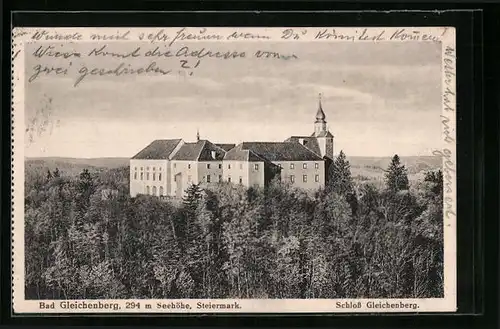 AK Bad Gleichenberg, Blick auf das gleichnamige Schloss