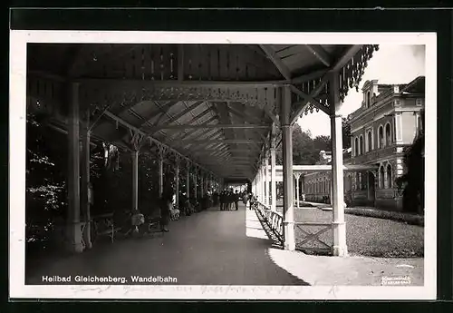 AK Bad Gleichenberg, Passanten an der Wanderlbahn