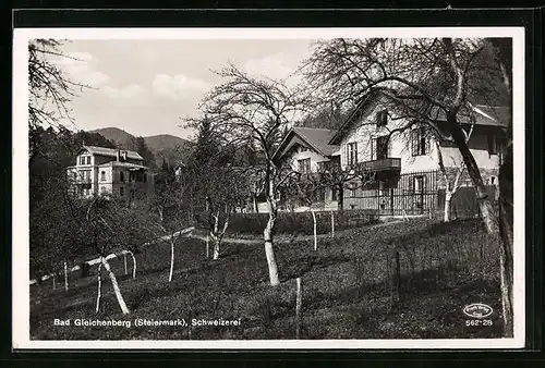 AK Gleichenberg, Schweizerei mit Gartenanlage