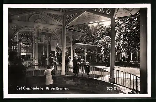 AK Gleichenberg, Bei den Brunnen mit Besuchern