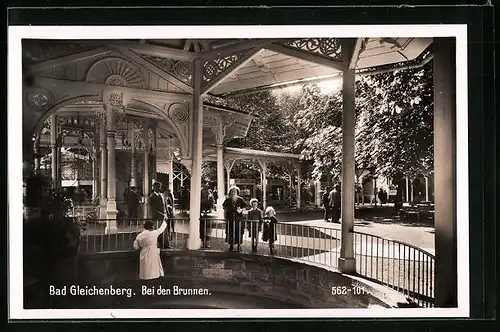 AK Gleichenberg, Bei den Brunnen mit Familie