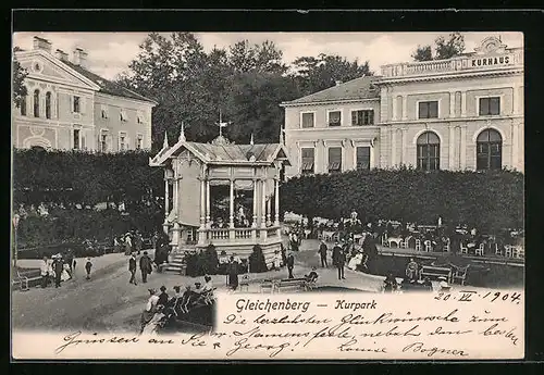 AK Gleichenberg, Kurpark mit Besuchern