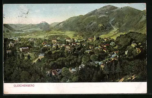 AK Gleichenberg, Ortsansicht im Sommer