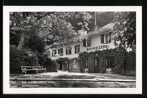 AK Gleichenberg, Schweizerei mit Bänken