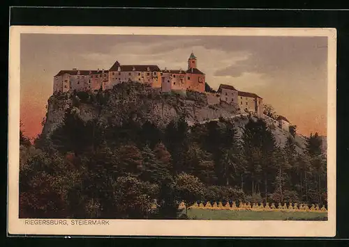 AK Riegersburg, Ansicht der Burg