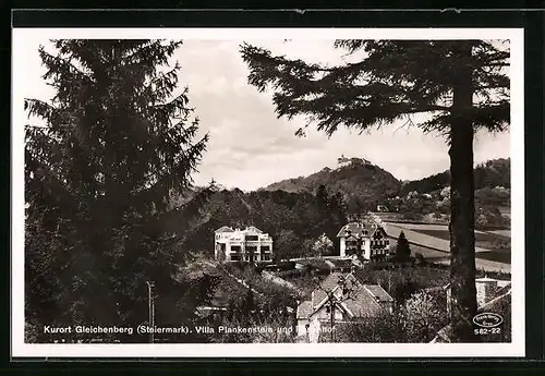 AK Gleichenberg, Villa Plankenstein hinter Nadelwald