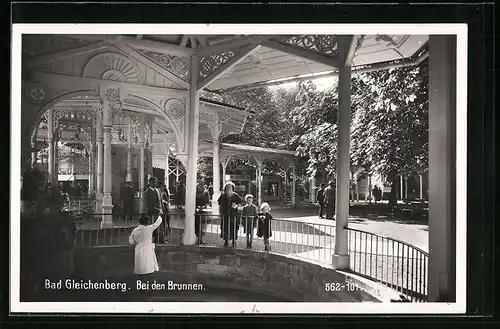 AK Bad Gleichenberg, Bei den Brunnen im Sonnenschein