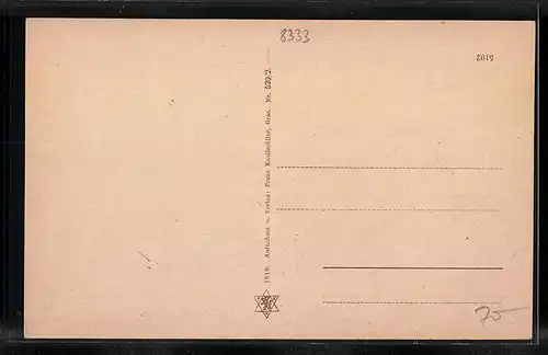 AK Riegersburg, Schloss und Ort im Abendlicht