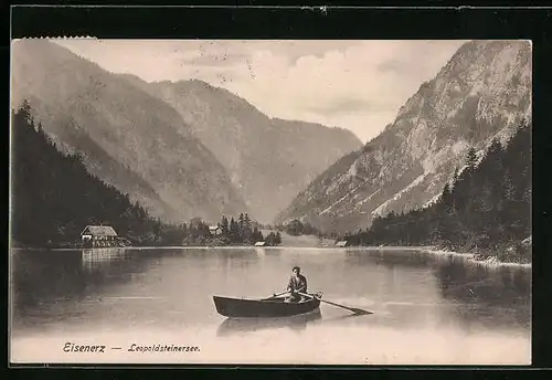 AK Eisenerz, Leopoldsteinersee mit Boot