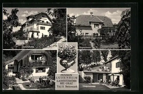 AK Lassnitzhöhe bei Graz, Pension Luisenheim, Dependance, Liegeterrasse