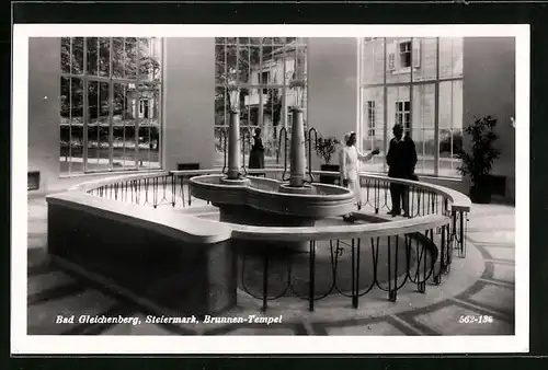 AK Bad Gleichenberg, Brunnen-Tempel, Innenansicht