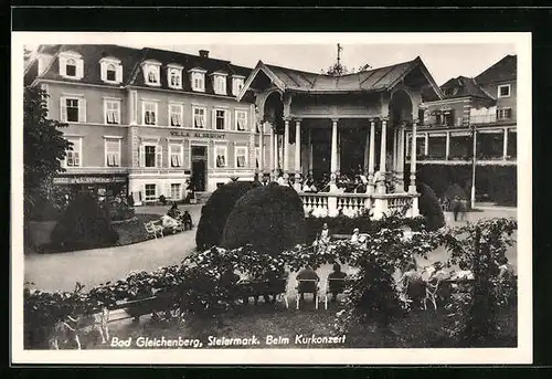 AK Bad Gleichenberg, Kurkonzert vor Villa Albrecht