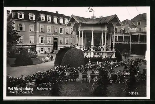 AK Bad Gleichenberg, Kurkonzert vor Villa Albrecht