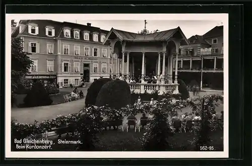 AK Bad Gleichenberg, Kurkonzert vor Villa Albrecht