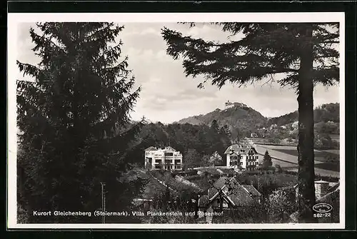 AK Bad Gleichenberg, Villa Plankenstein und Rosenhof