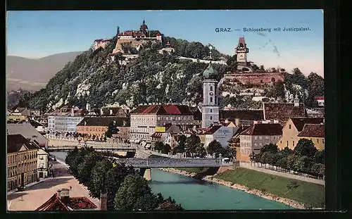 AK Graz, Schlossberg mit Justizpalast