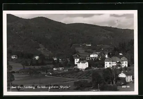 AK Bad Gleichenberg, Genesungsheim Styria aus der Vogelschau