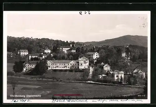 AK Bad Gleichenberg, Ortsansicht aus der Vogelschau