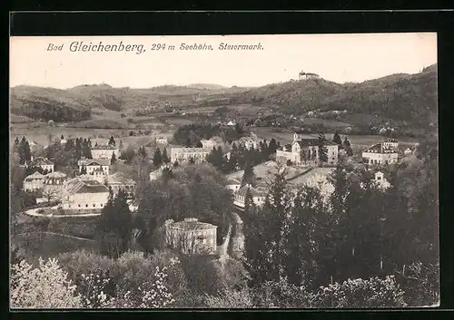 AK Bad Gleichenberg, Ortsansicht aus der Vogelschau
