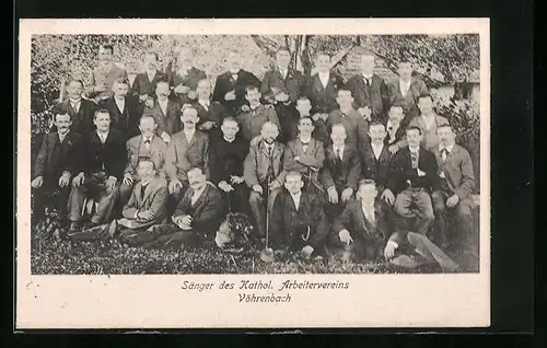 AK Vöhrenbach, Sänger des Kathol. Arbeitervereins, Gruppenbild