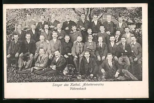 AK Vöhrenbach, Sänger des Kathol. Arbeitervereins, Gruppenfoto