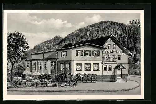 AK Calmbach b. Wildbad, Gasthof und Pension zum Bahnhof