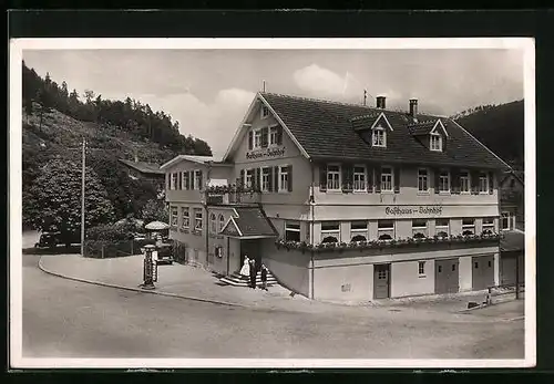 AK Calmbach b. Wildbad, Gasthaus zum Bahnhof von Albert Barth