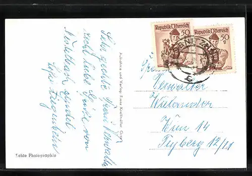 AK Nestelbach, Ortsansicht mit Blick zur Kirche im Sommer