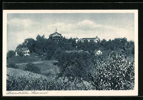 AK Lassnitzhöhe, Ortsansicht im Sommer