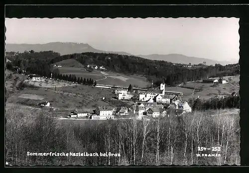 AK Nestelbach, Ortsansicht mit Blick zur Kirche