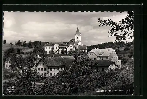 AK Nestelbach b. Graz, Kirche im Ortsbild