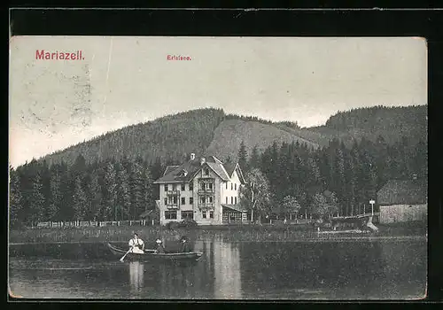 AK Mariazell, Ruderboot auf dem Erlafsee