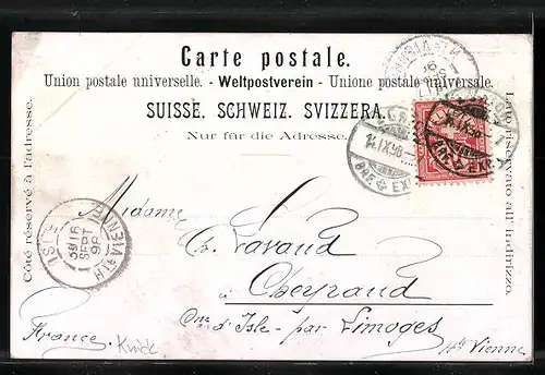 Künstler-AK Zürich, Schweiz. Landesmuseum, Panorama