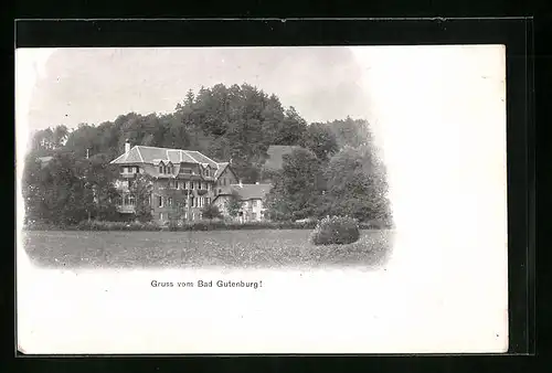 AK Lotzwil, Gasthof Bad Gutenburg aus der Ferne