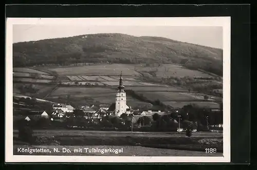 AK Königstetten, Ortsansicht vor Tulbingerkogel