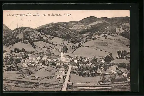 AK Türnitz, Ortsansicht aus der Vogelschau