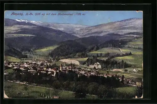 AK Aspang, Ortsansicht, Hochwechsel
