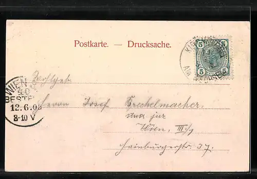 AK Aspang, Ort vom Panorama aus