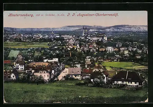 AK Klosterneuburg, Augustiner-Chorherrenstift und Ortsansicht