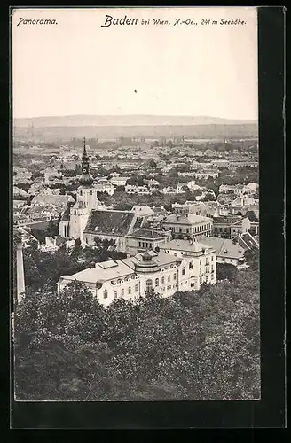 AK Baden /Wien, Blick über den Ort