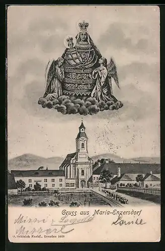 AK Maria-Enzendorf, Prozession durch den Ort