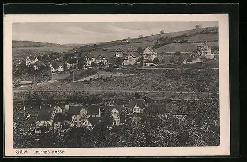 AK Calw, Häuser an der Uhlandstrasse