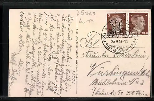 AK Calw, Häuser an der Uhlandstrasse