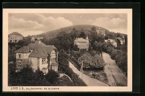 AK Lahr /Baden, Villenviertel am Altvater