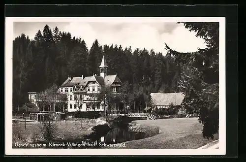 AK Kirneck-Villingen /Schwarzwald, Genesungsheim an einer Brücke