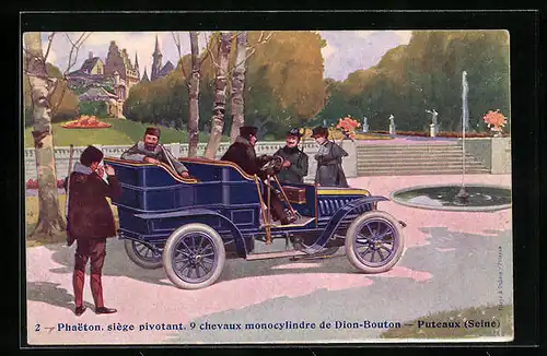 AK Puteaux /Seine, Phaeton, siège pivotant, Dion-Bouton