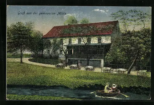 AK Löbau, Gasthaus zur gemauerten Mühle