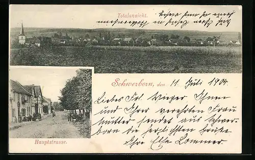 AK Schwerborn, Totalansicht, Hauptstrasse